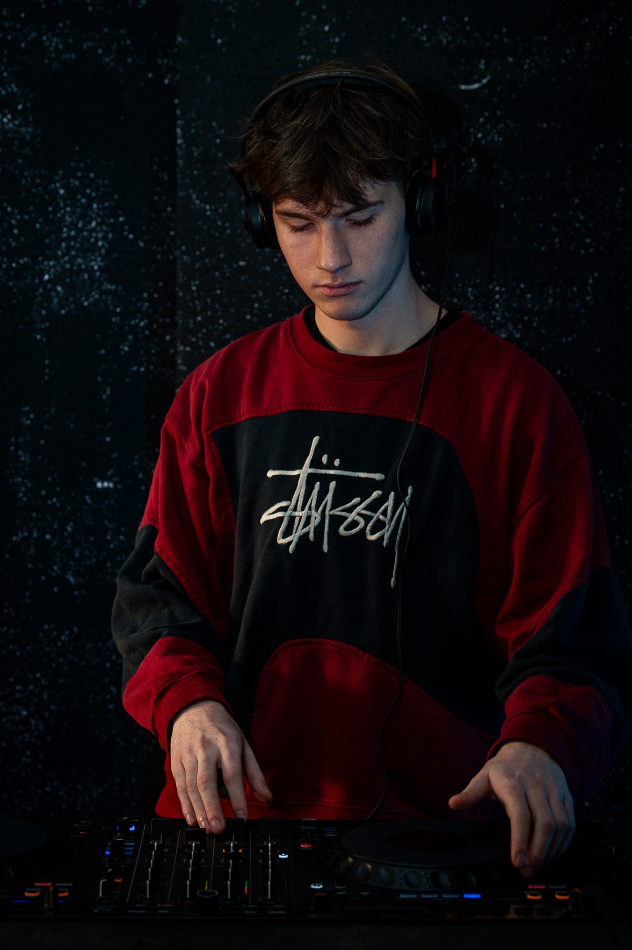 DJ mixing at event