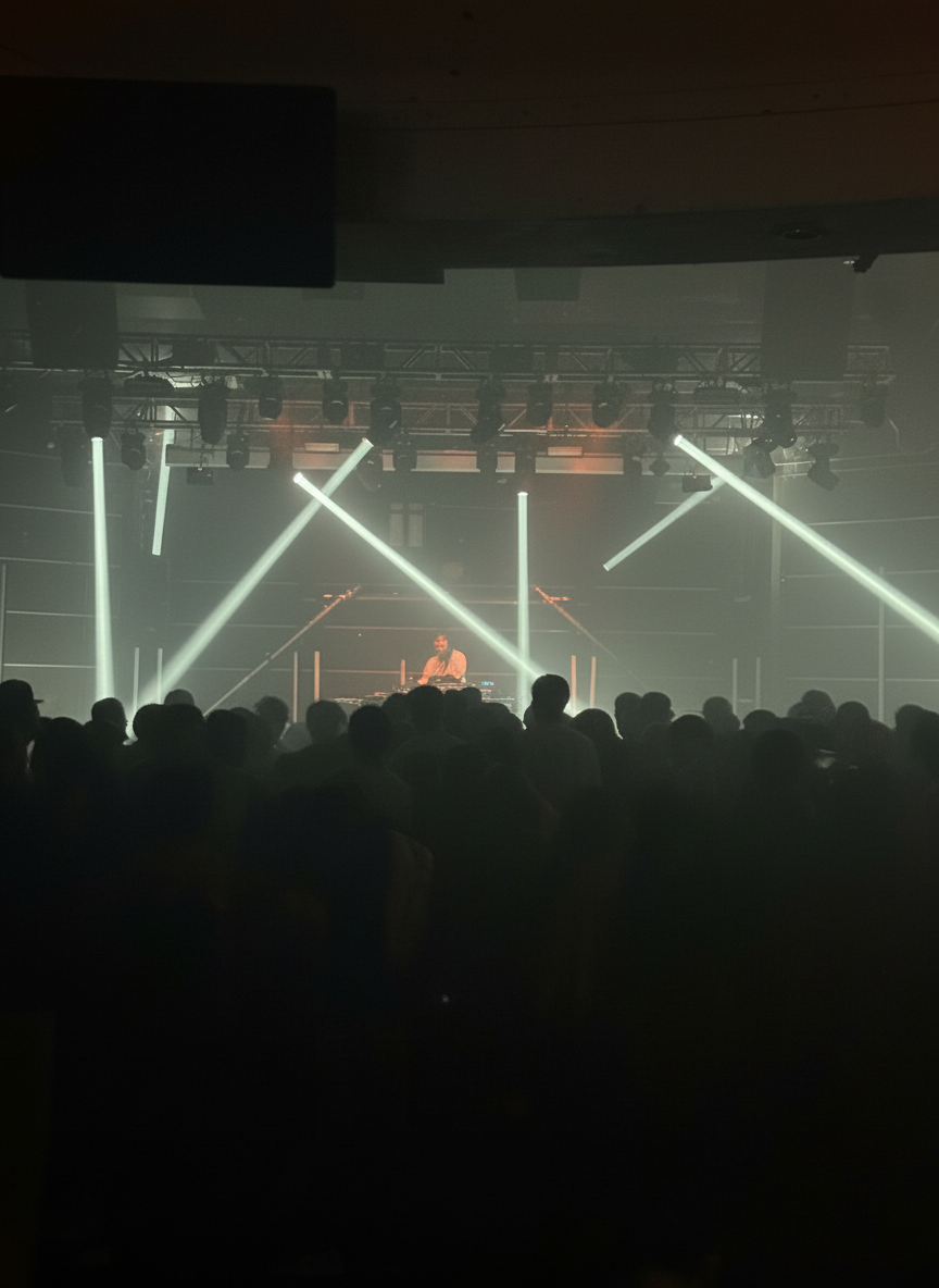 Club atmosphere with crowd
